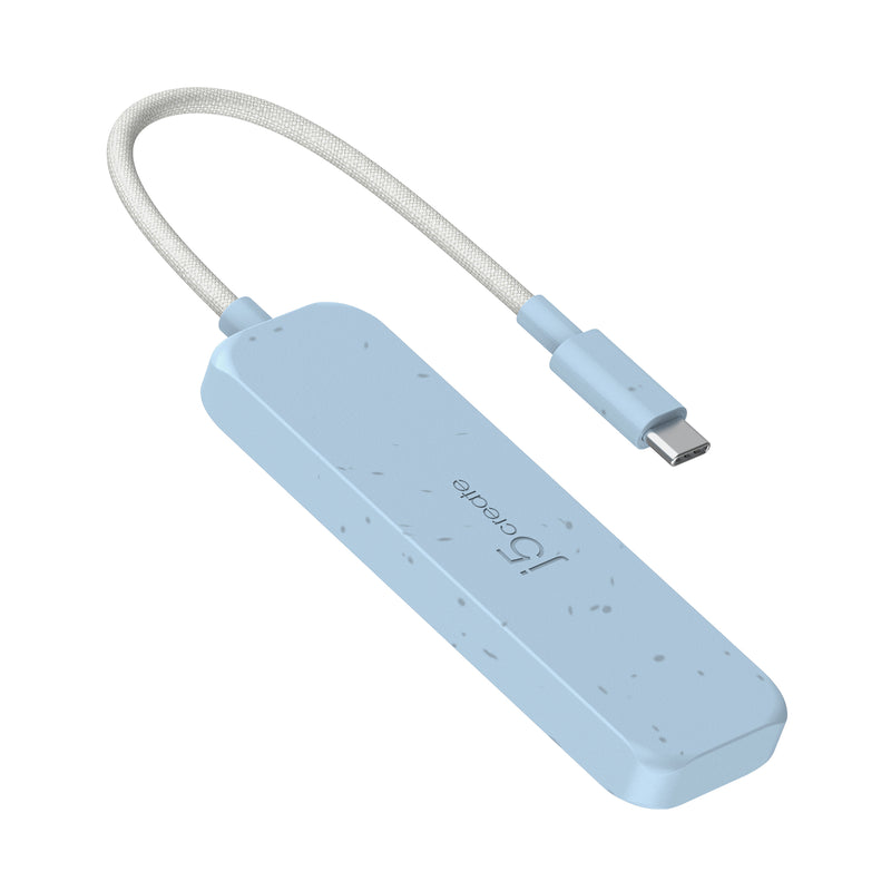 JCH341E 環保材質 USB-C® Gen2 轉四埠Type-A 高速集線器
