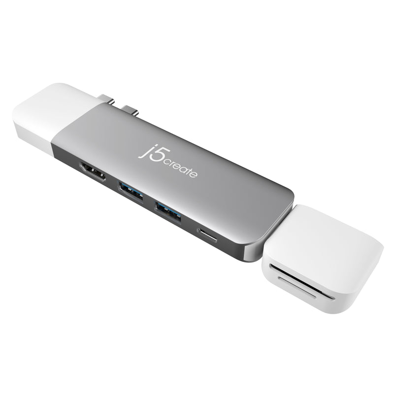 JCD387 USB-C 8合1 雙HDMI輸出磁吸式擴充基座<small>(附USB-C轉接模組)</small>