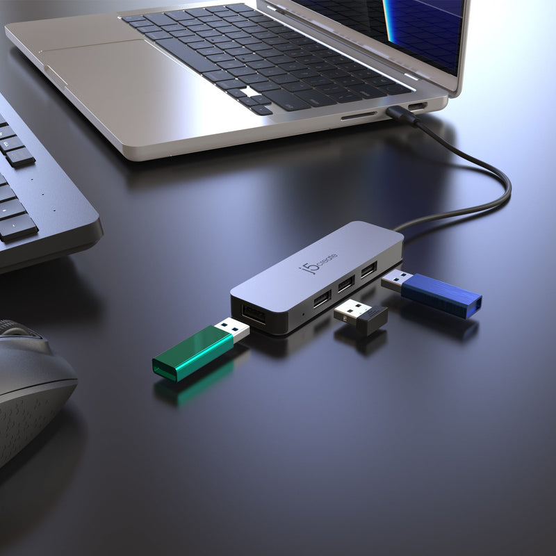 JTS223 筆電 / 平板 多功能折疊式支架<br>附USB-C集線器