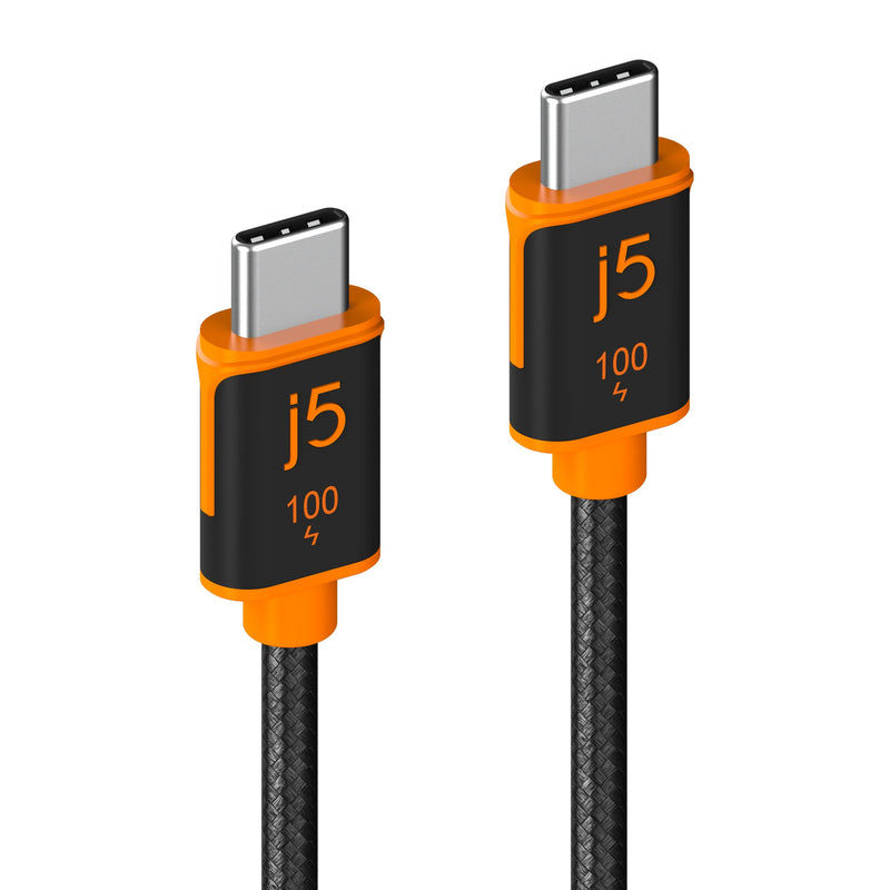JUCX25L18 USB-C to C編織5A 100W<br>極速充電傳輸線 1.8米