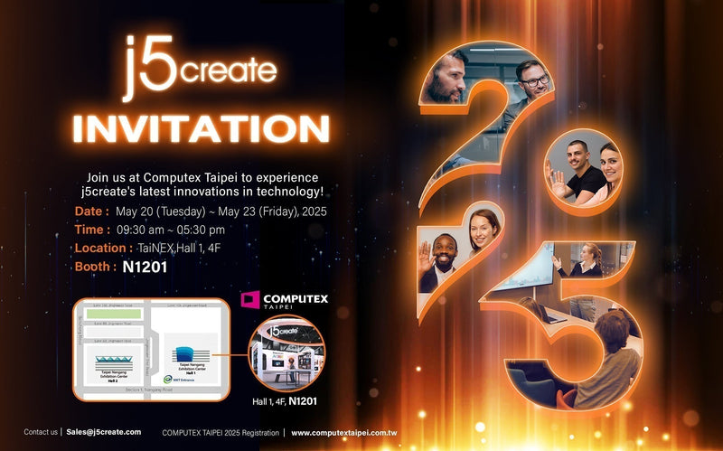 j5create 2025年台北國際電腦展（COMPUTEX 2025）展覽通知