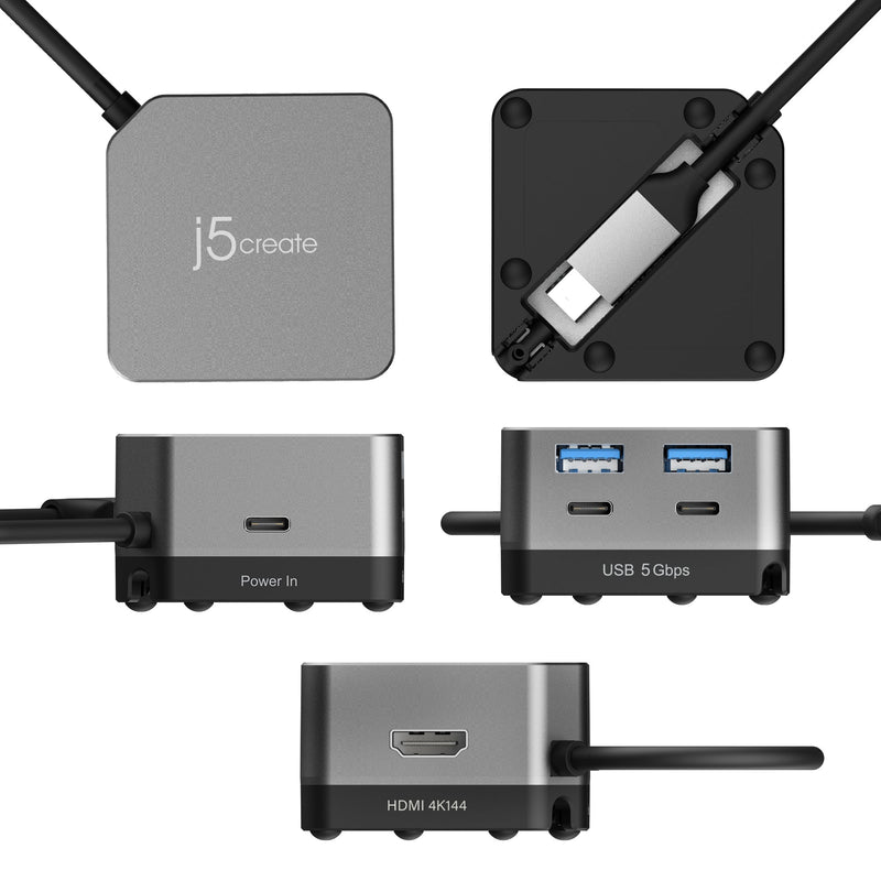 JCD361 Flexible Ports 4K144 HDMI<br>6合1立方集線器強化版