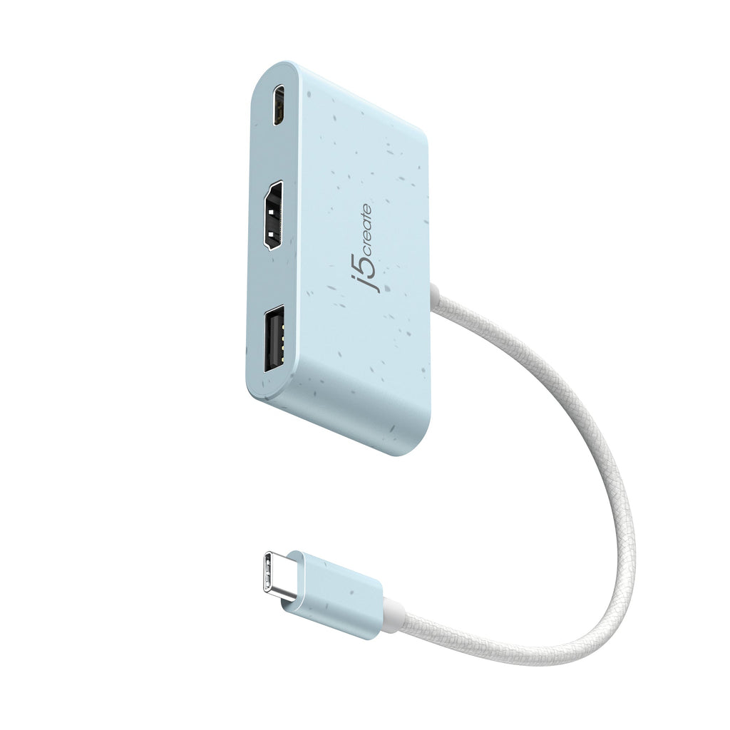 JCA379E Type-C 轉HDMI 4K三合一螢幕<br>轉接器-環保永續版