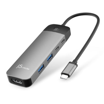 JCD3002 USB-C 7-in-1 4K60螢幕熱鍵輕巧集線器