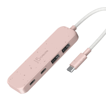 JCH342E 環保材質 USB-C® Gen2 轉四埠Type-A / Type-C 高速集線器