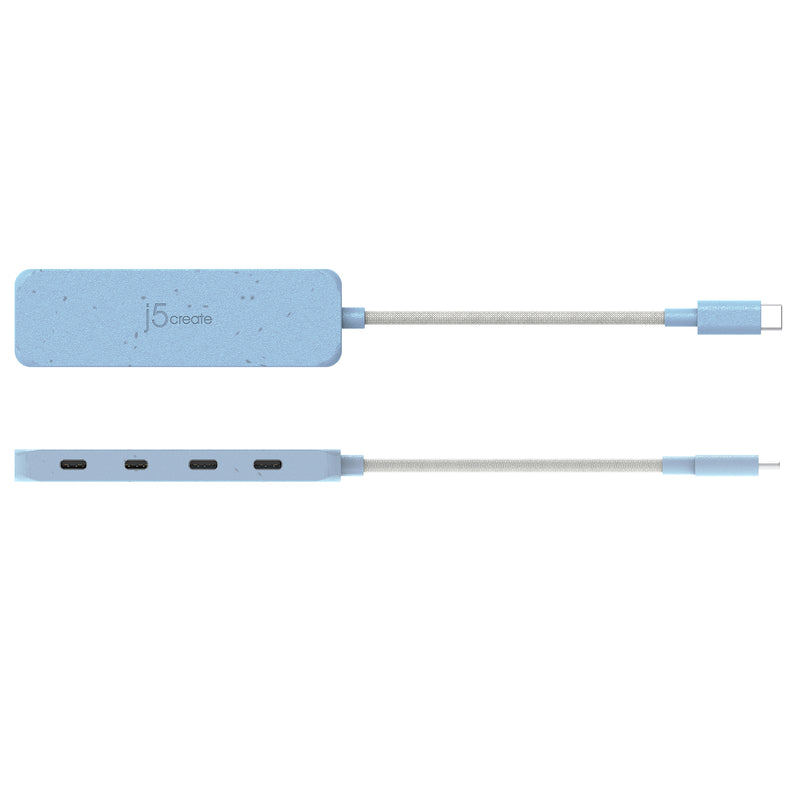 JCH345E 環保材質 USB-C® Gen2 轉四埠Type-C 高速集線器