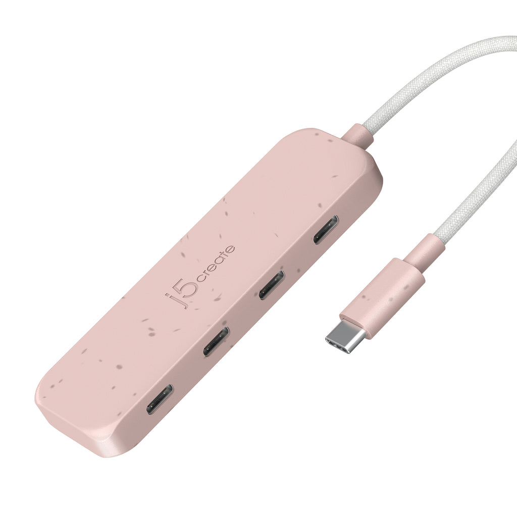 JCH345E 環保材質 USB-C® Gen2 轉四埠Type-C 高速集線器