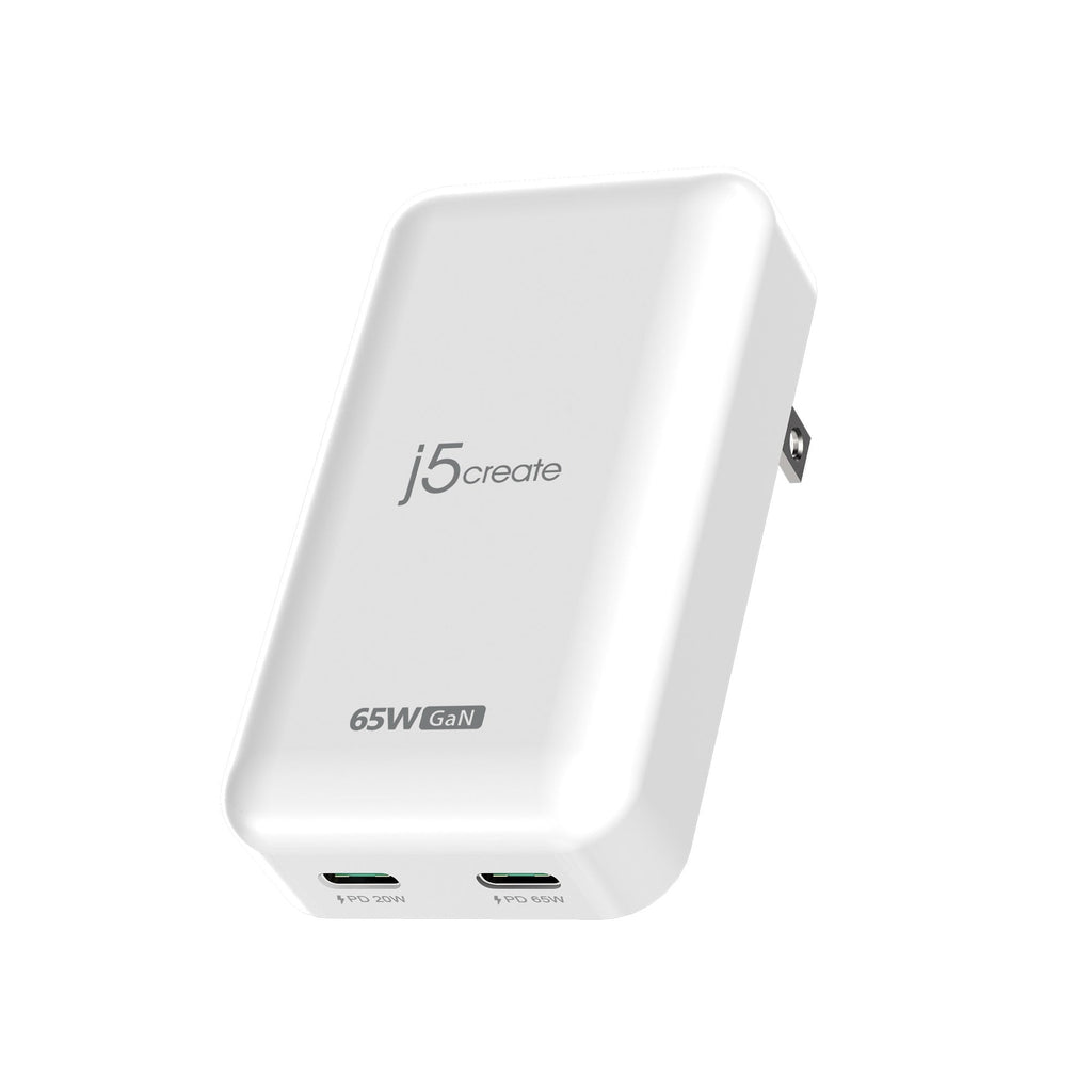 JUP2465 65W GaN 氮化鎵雙孔PD電源供應器