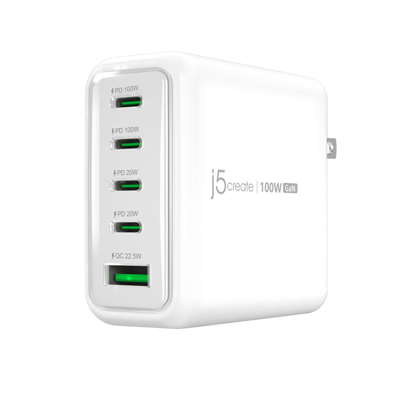 JUP53100 氮化鎵5孔智慧型電源供應器
