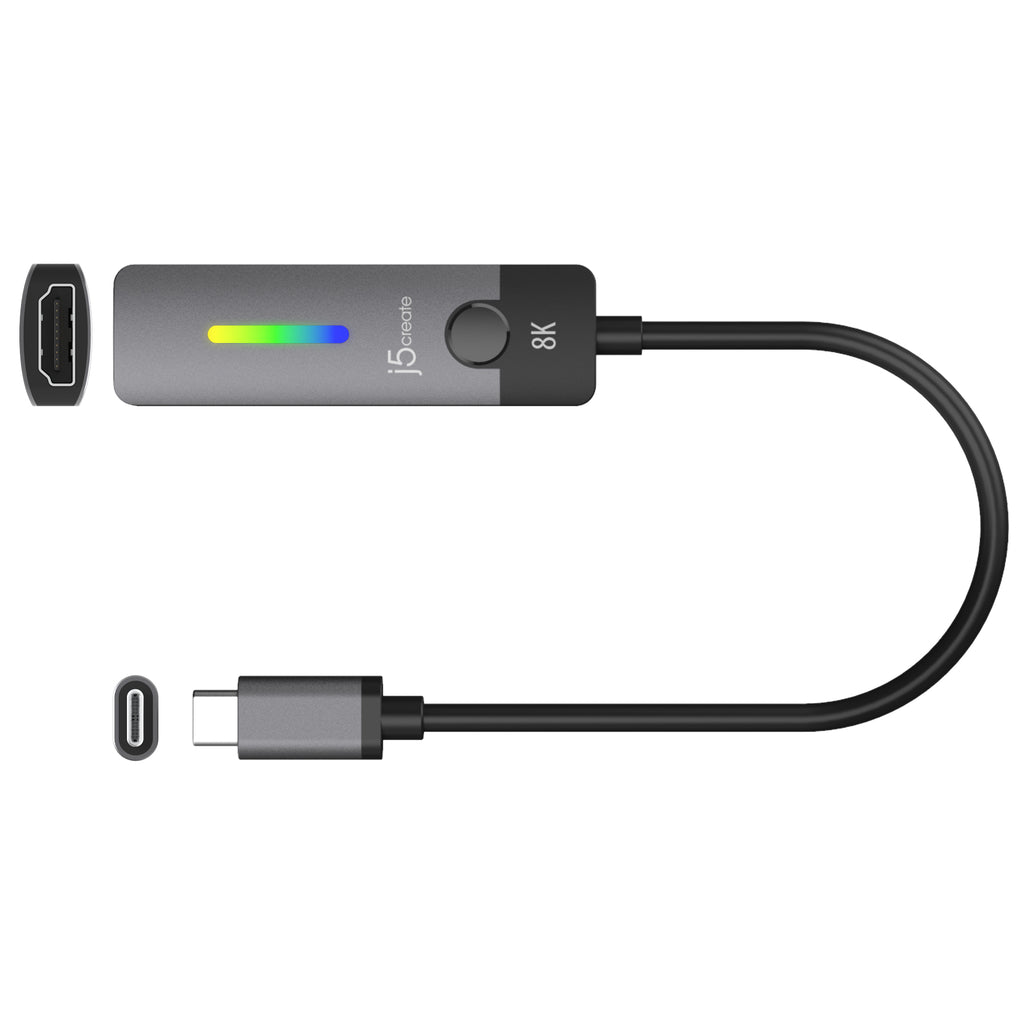 JCA157 USB-C 8K炫彩HDMI 2.1轉接器