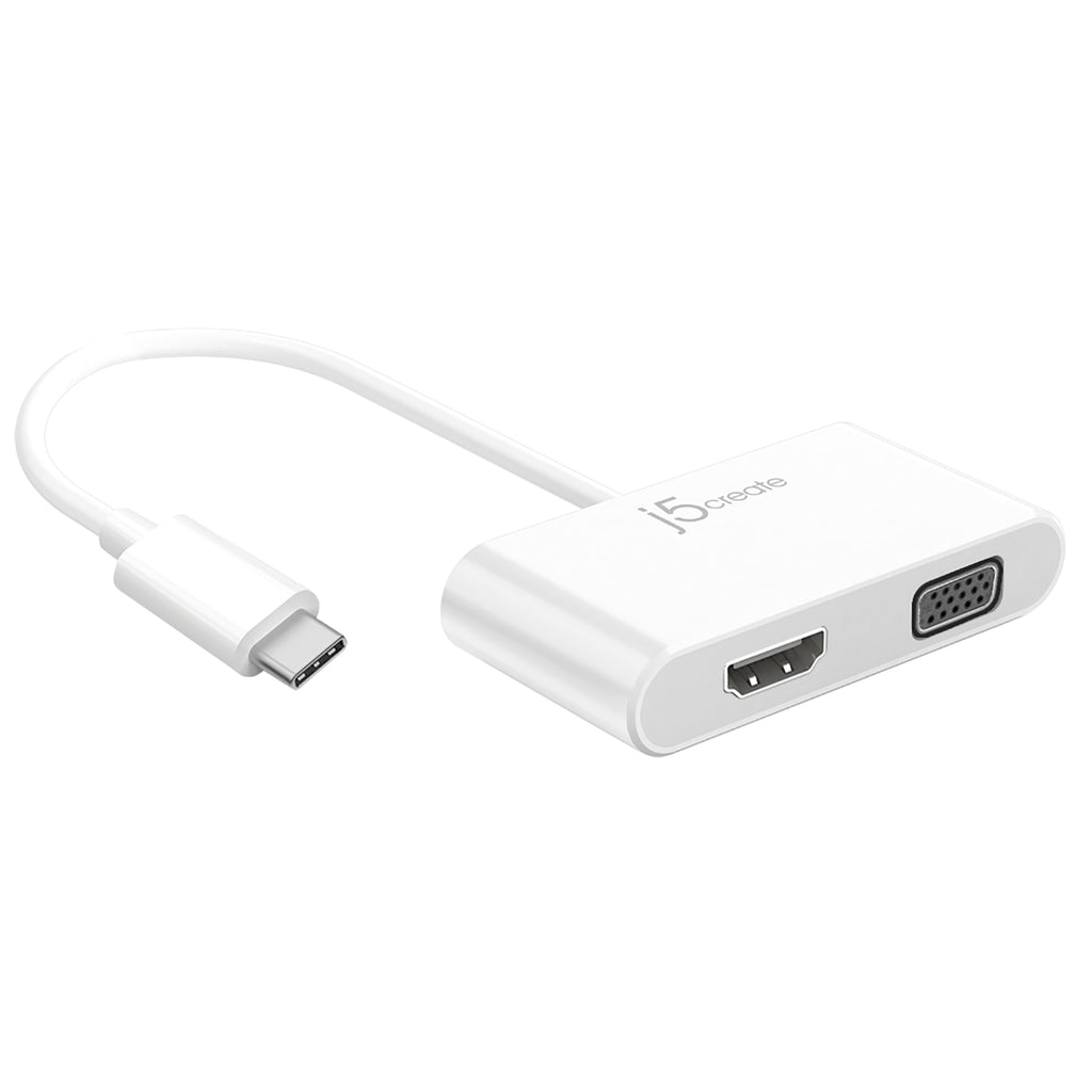 JCA174 USB Type-C to VGA+4K HDMI螢幕轉接器