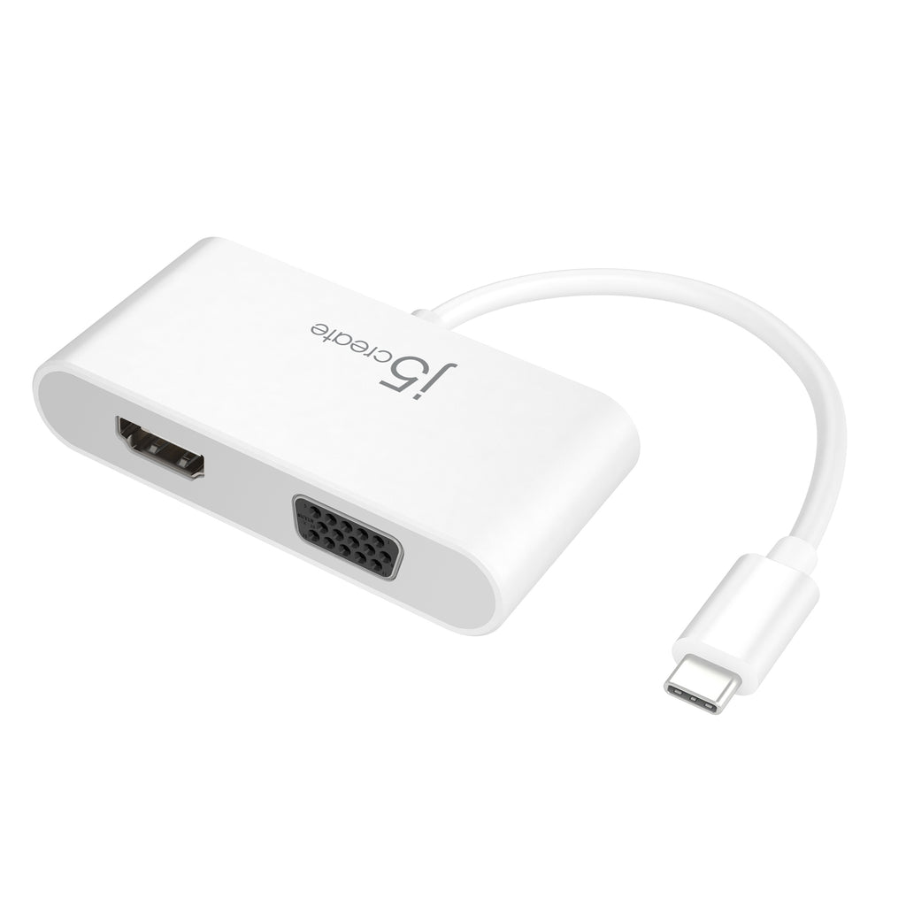 JCA174 USB Type-C to VGA+4K HDMI螢幕轉接器