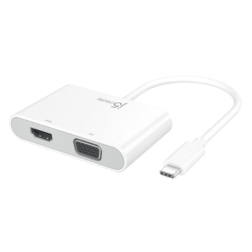 JCA175 USB-C to VGA+4K HDMI 4合1螢幕轉接器