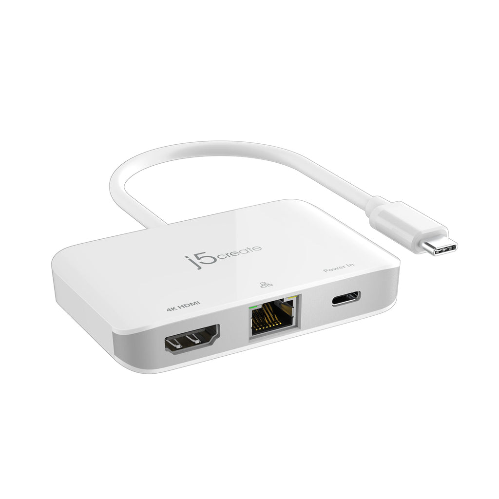 JCA351 USB-C® HDMI 網路充電三合一轉接器