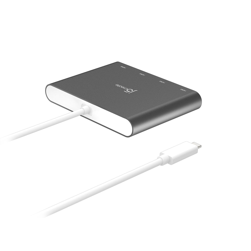 JCA366 USB-C to 4-Port HDMI 多螢幕外接顯示卡