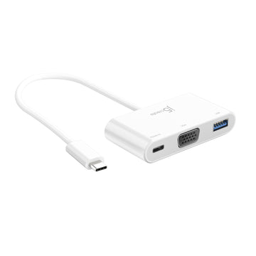 JCA378 USB Type-C to VGA 三合一螢幕轉接器