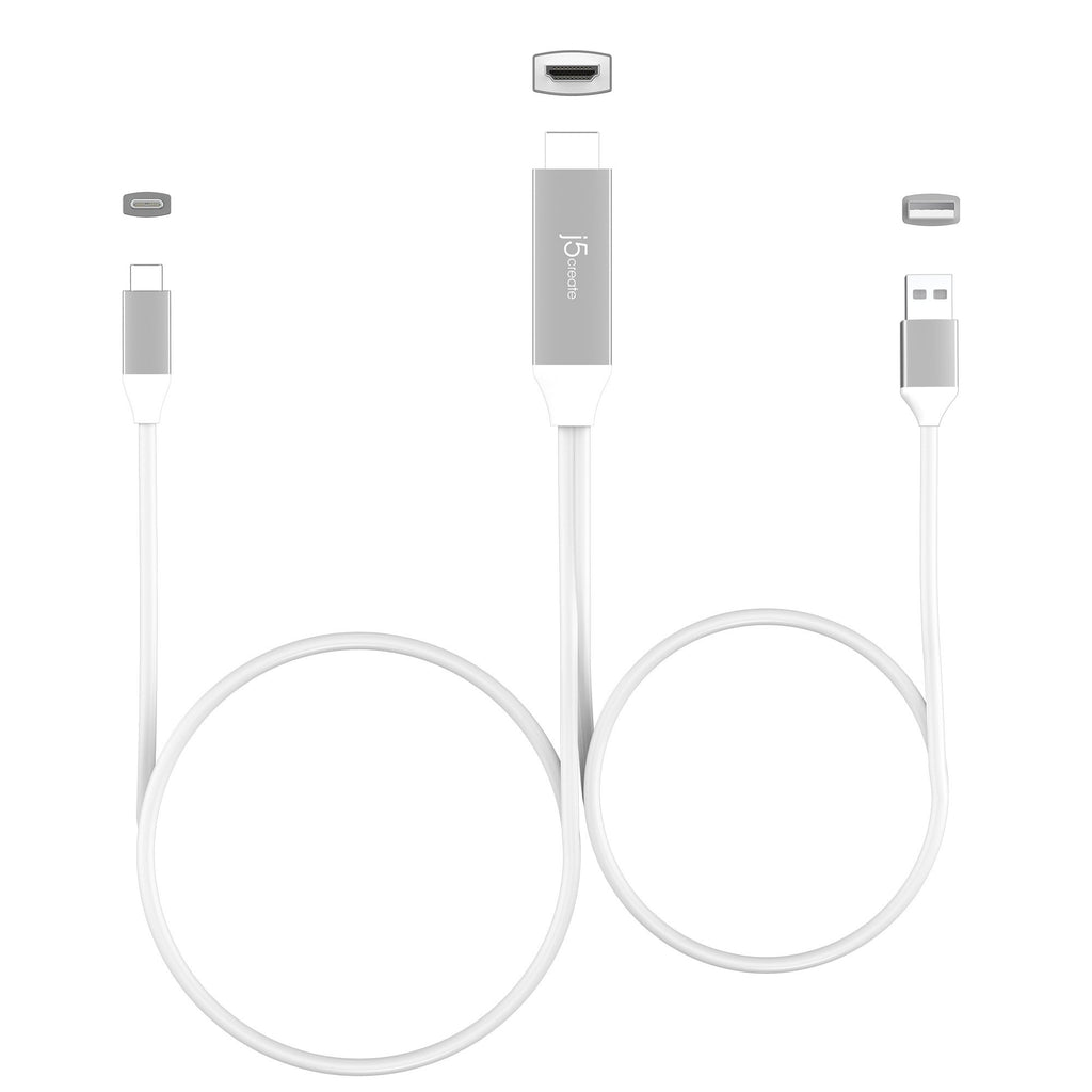 JCC154G USB-C 轉4K HDMI轉接線-Type A充電版 1.8米