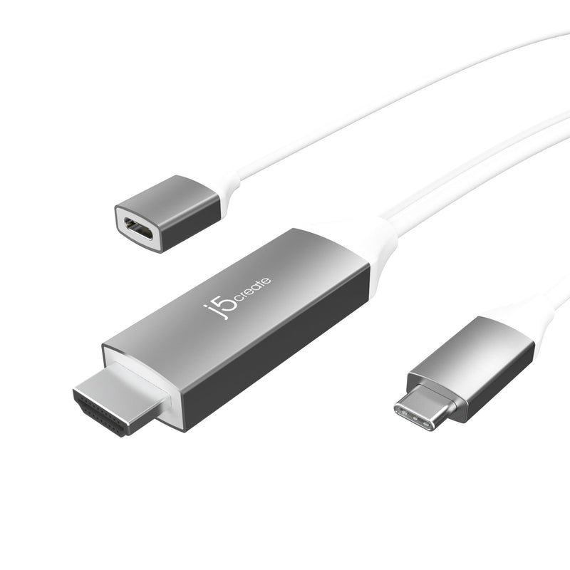 JCC155G USB-C 轉4K HDMI轉接線-USB-C充電版 1.8米