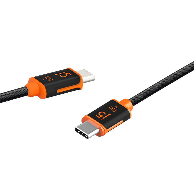 JUCX25L30 USB-C to C編織5A 100W<br>極速充電傳輸線 3米