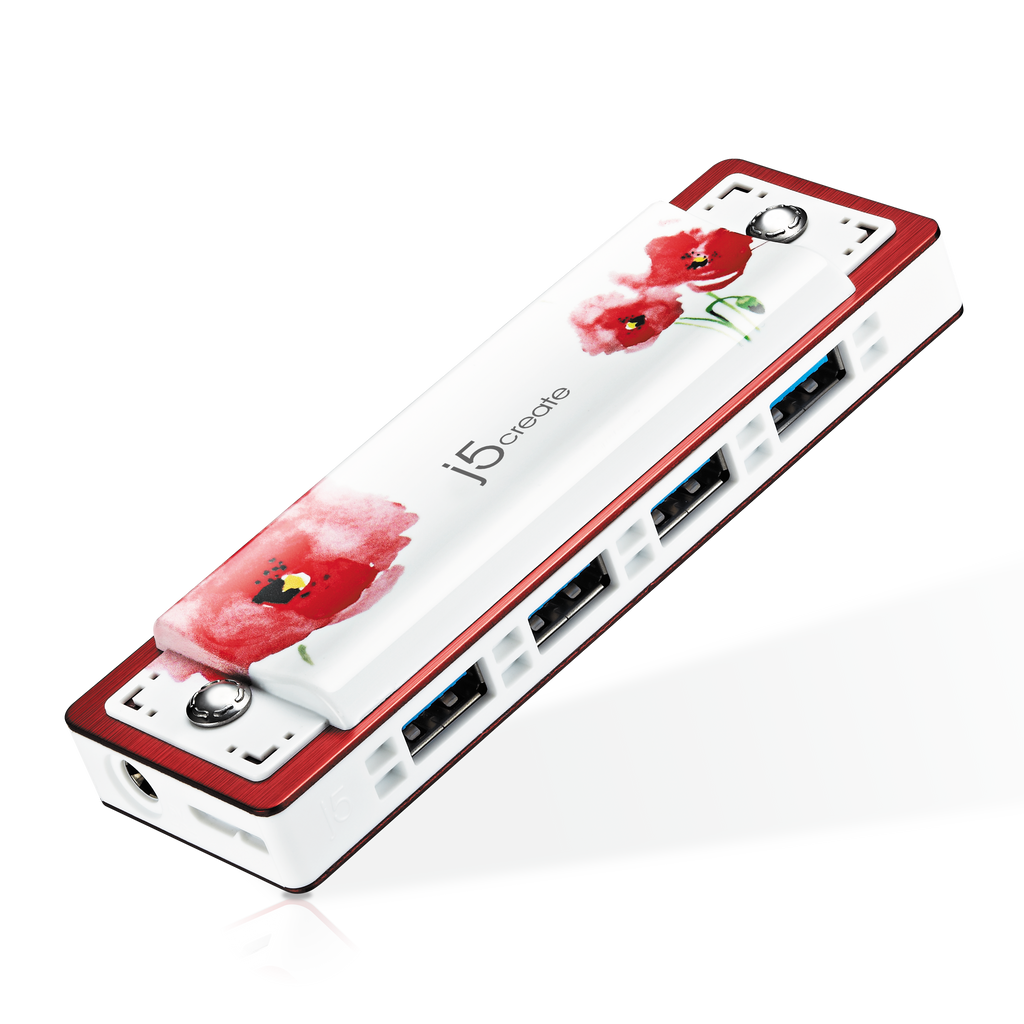 JUH345 USB 3.0 4-Port 口琴式集線器