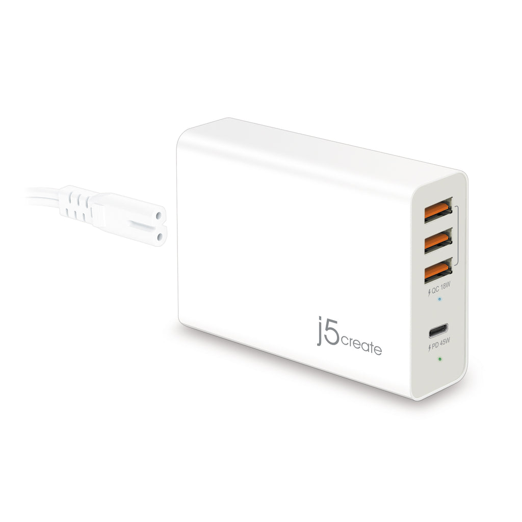 JUP4263 4-Port USB PD3.0+QC4.0智慧型快速充電器– new-tw