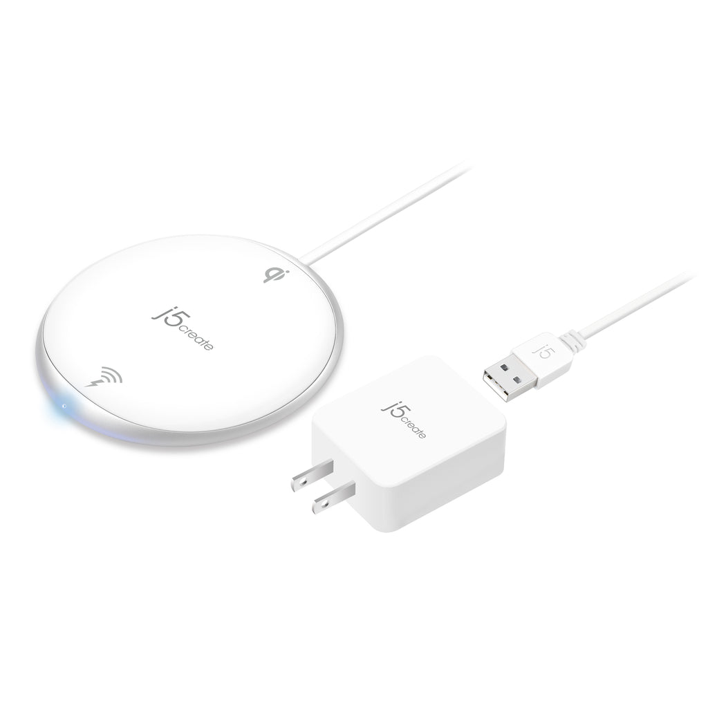 JUPW1101 10W無線充電盤(附QC3.0 USB快速充電器)