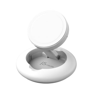 JUPW1107NP 馬卡龍．MagSafe認證．真15W磁吸無線快充座<br><small><small>(天使白)</small></small>